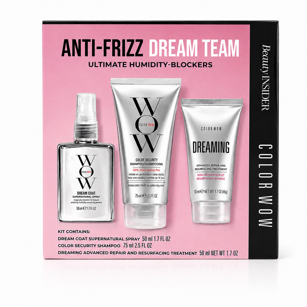 Color Wow Anti-Frizz Dream Team Hair Care Set Dream Coat, Shampoo & Treatment